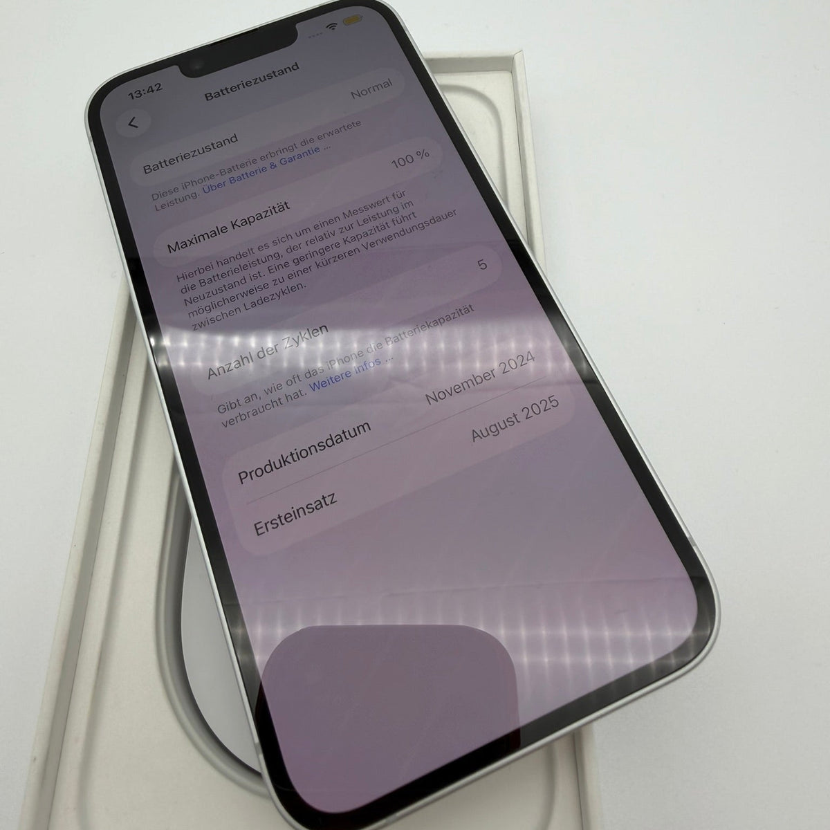Apple iPhone 16e 128 GB Weiß – mit OVP