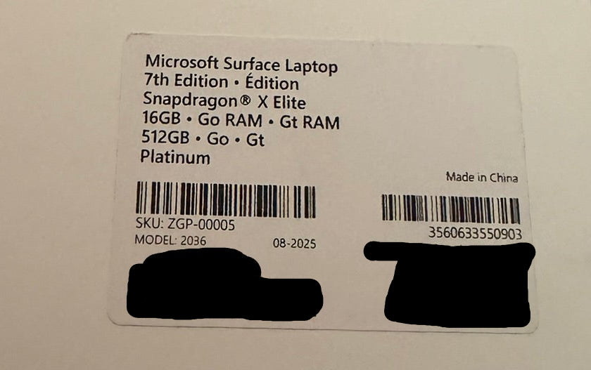 Microsoft Surface Laptop 7 13,8″ Snapdragon X Elite 16 GB RAM 512 GB SSD Platin