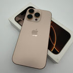 Apple iPhone 16 Pro 256 GB Titan Wüstensand – gebraucht, mit OVP und Ladekabel