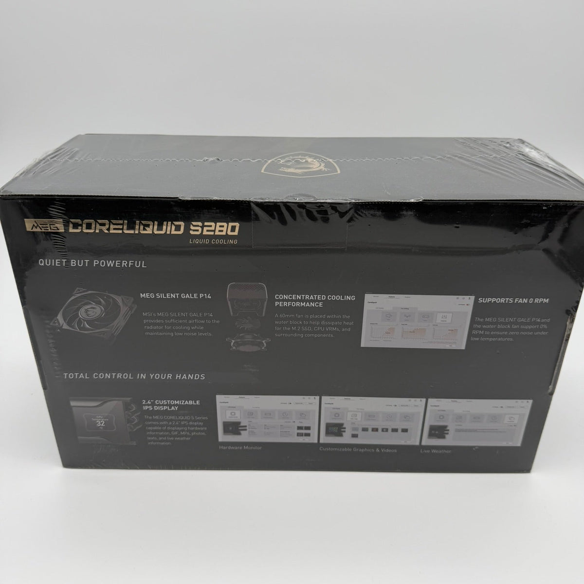 MSI MEG CORELIQUID S280 AiO-Wasserkühlung 280 mm 2,4" IPS-Display Schwarz