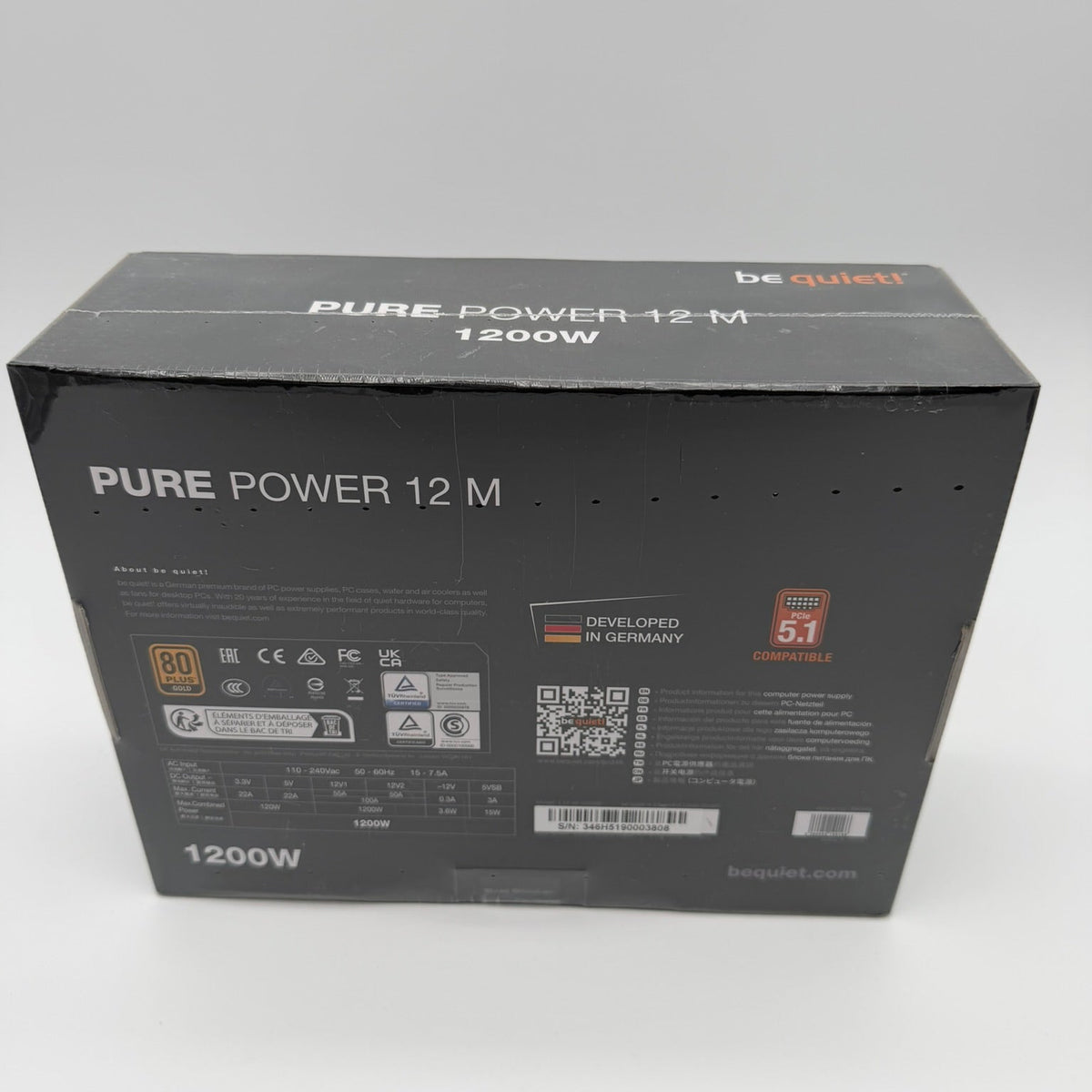 be quiet! Pure Power 12 M 1200W ATX 3.0 80 PLUS Gold vollmodular BN346