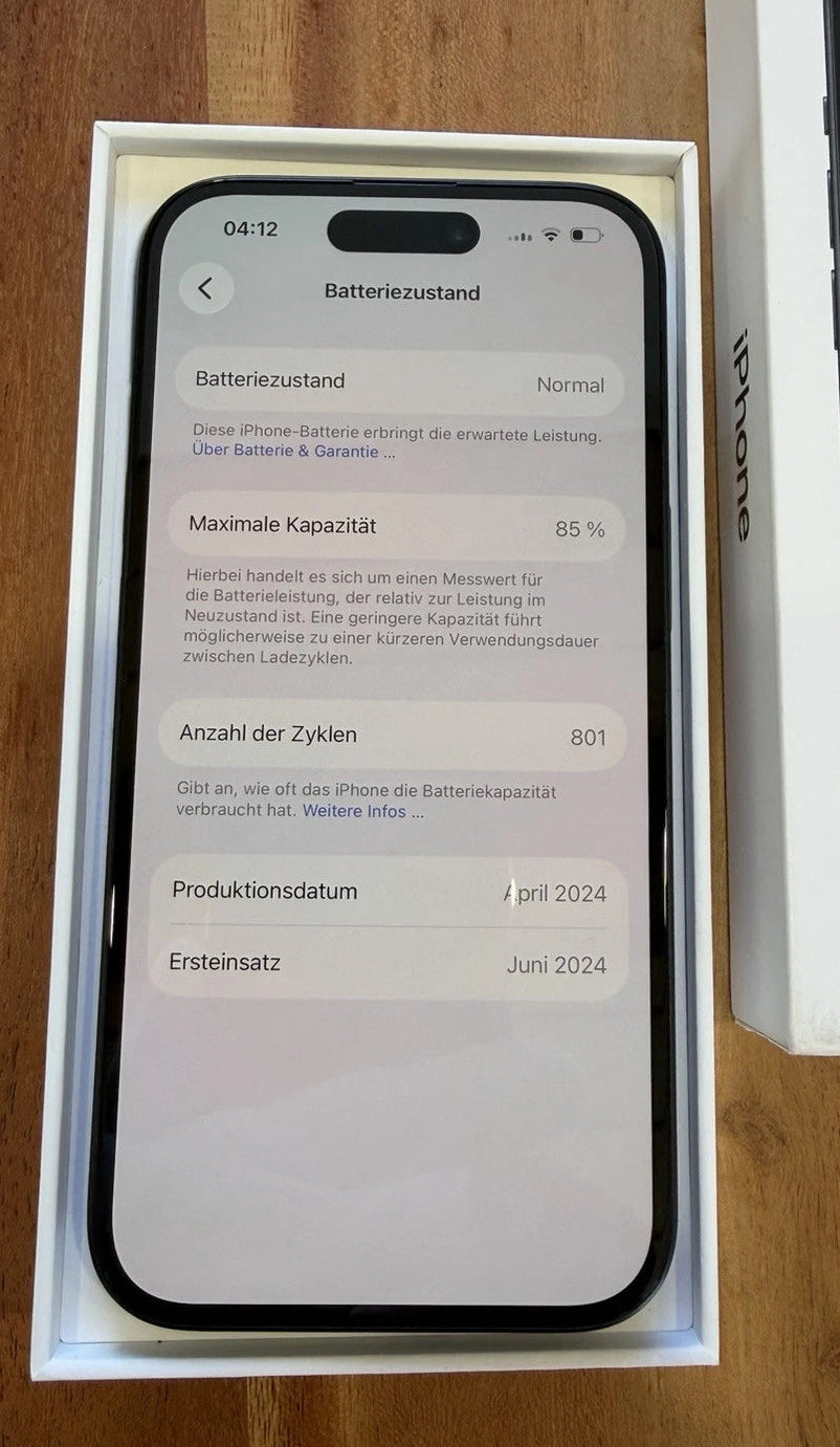 Apple iPhone 15 128 GB Schwarz – mit Originalverpackung